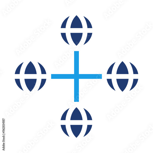 Network Blue Color Icon