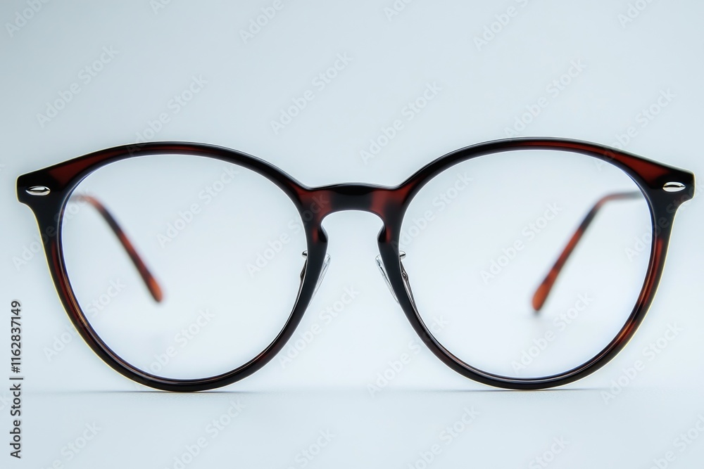 Fototapeta premium A pair of glasses sitting on a table, ready to be picked up