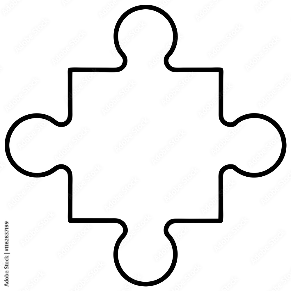 Seamless Puzzle Line Art A Vector Design Study Seamless Puzzle Line Art A Vector Design Study