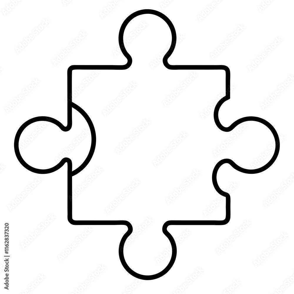 Seamless Puzzle Line Art A Vector Design Study Seamless Puzzle Line Art A Vector Design Study