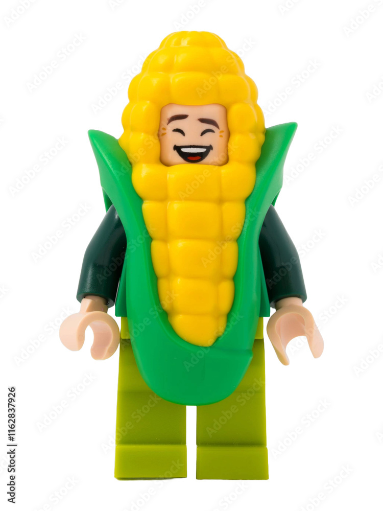 Fototapeta premium Dortmund - Deutschland 17. November 2024 Lego Minifigure Mais der lacht