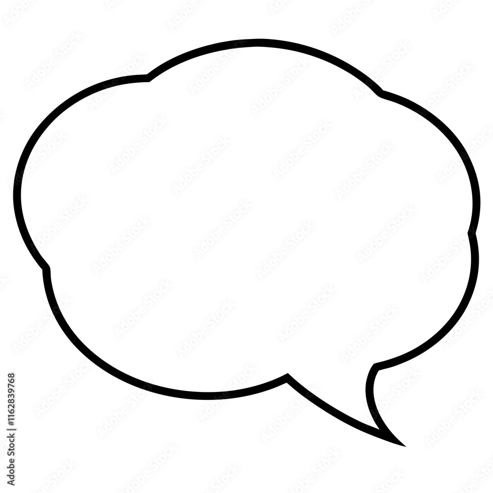 Simple Vector Speech Bubbles with Clean Lines Simple Vector Speech Bubbles with Clean Lines