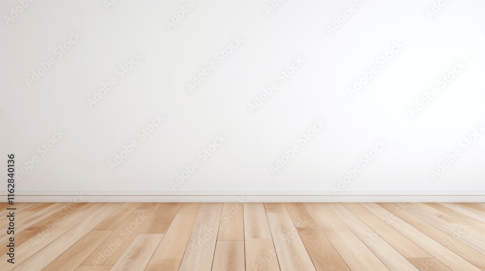 Empty room with wooden floor and white wall. Empty room with wooden floor and white wall.