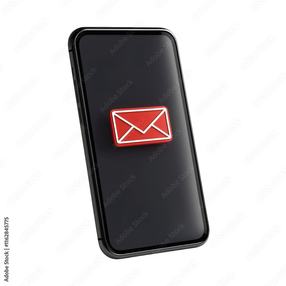 Modern Smartphone Email and Messaging App Icon Concept on White Background isolated Modern Smartphone Email and Messaging App Icon Concept on White Background isolated