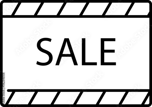Sale banner icon. Price tag. Vector flat design illustration