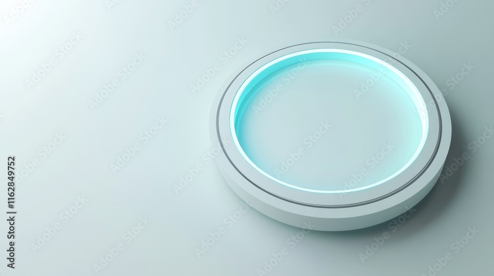 Abstract Oval Shape with Glowing Inner Circle Abstract Oval Shape with Glowing Inner Circle
