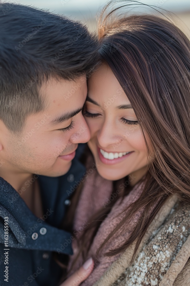 A warm and cozy moment shared between a couple in an intimate embrace, radiating pure happiness. A warm and cozy moment shared between a couple in an intimate embrace, radiating pure happiness.