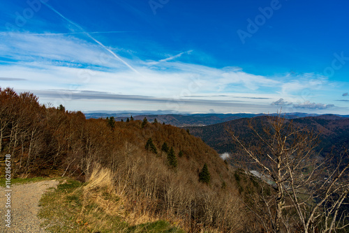 Beau paysage automnal à Sewen, au Ballon d'Alsace. photo