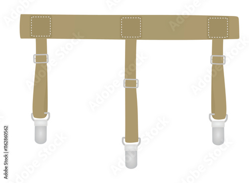 Thigh garter leg suspender. vector illustration