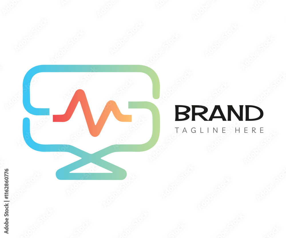 Computer logo icon design template elements. Usable for Branding, Business and Technology Logos. Computer logo icon design template elements. Usable for Branding, Business and Technology Logos.