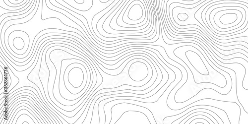 Topographic map background geographic line map,modern design with white background and black wave lines,luxury topographic wavy pattern and geographic grid map design .