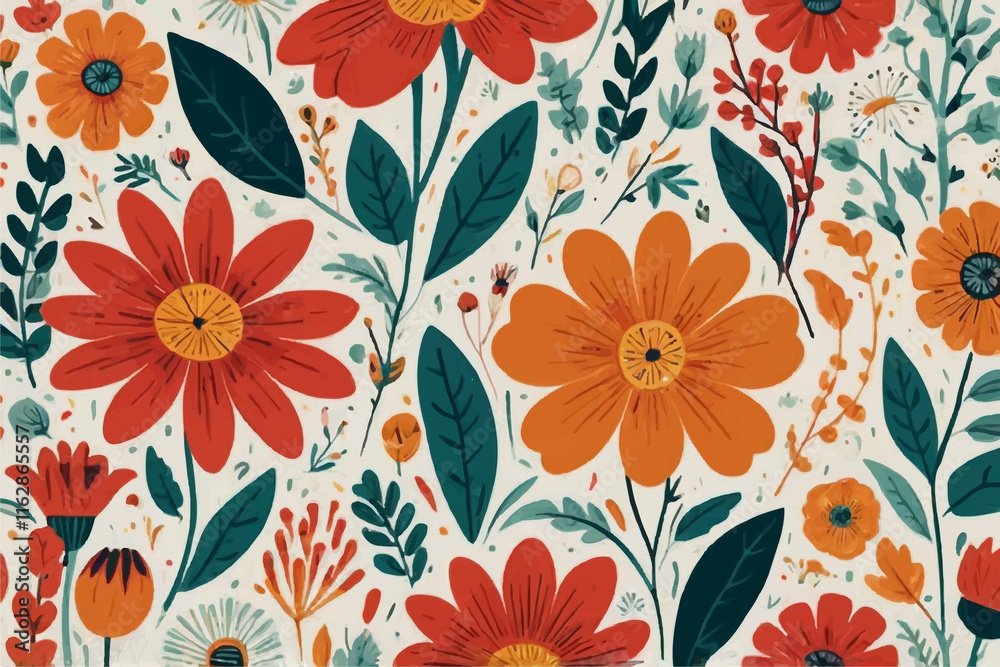custom made wallpaper toronto digitalseamless pattern with flowers