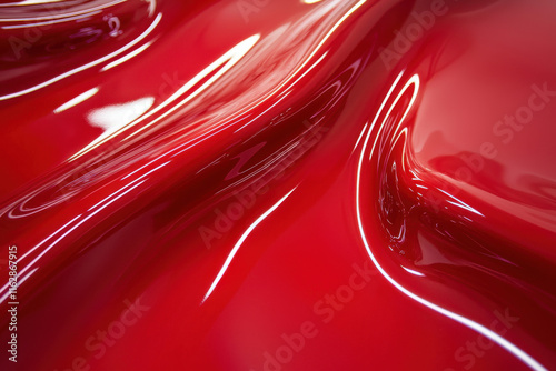 Glossy Red Plastic Texture with Reflections