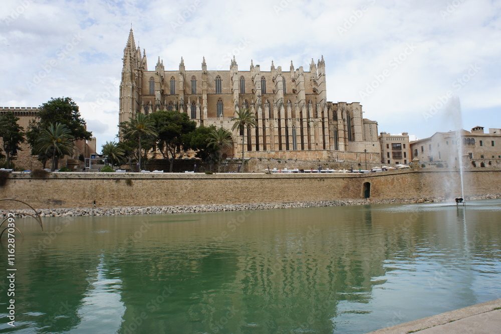 Mallorca Cathedral is the largest religious building on the island of Mallorca, and the second longest in Spain (109 metres) after Seville Cathedral (132 metres). Mallorca Cathedral is the largest religious building on the island of Mallorca, and the second longest in Spain (109 metres) after Seville Cathedral (132 metres).