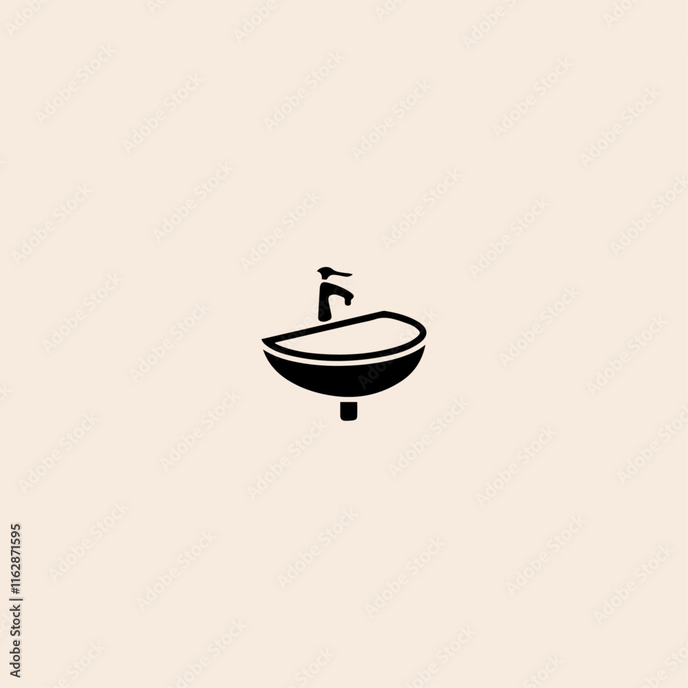 Sink icon flat vector design. Sink icon flat vector design.