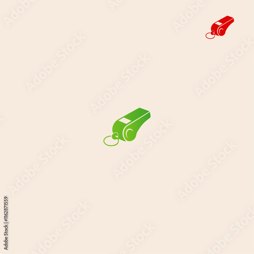Simple whistle icon flat vector design.