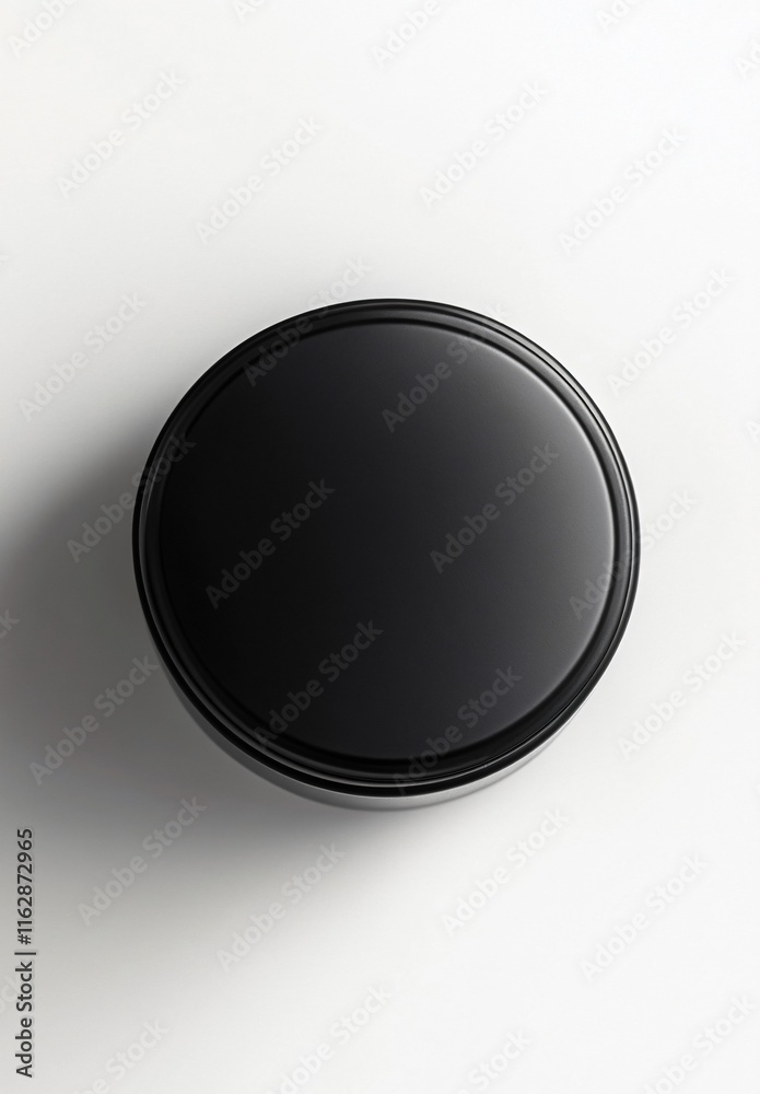 Black Round Jar Lid Mockup: Minimalist Product Packaging Design Black Round Jar Lid Mockup: Minimalist Product Packaging Design