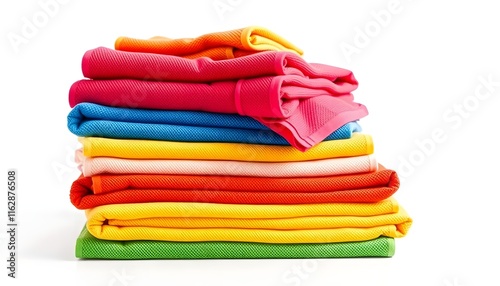 Colorful Stack of Textured Fabrics: A Vibrant and Cheerful Display