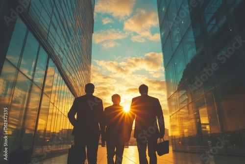 Travel for business, team at airport and men, catch flight for work trip with conference or training seminar with accountant. Walk, talk and diversity, Generative AI