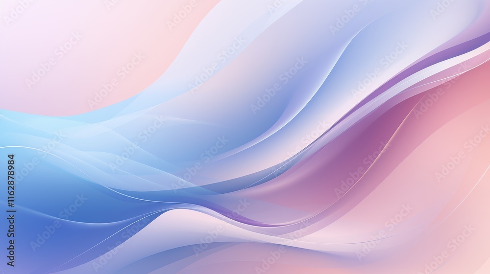 Naklejka premium Serene Pastel Gradient Vector Illustration with Dreamy Atmosphere