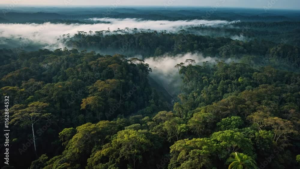 Aerial View of the Majestic Amazon Rainforest: Lush Green Canopy, Untouched Nature, and Stunning Tropical Wilderness Aerial View of the Majestic Amazon Rainforest: Lush Green Canopy, Untouched Nature, and Stunning Tropical Wilderness