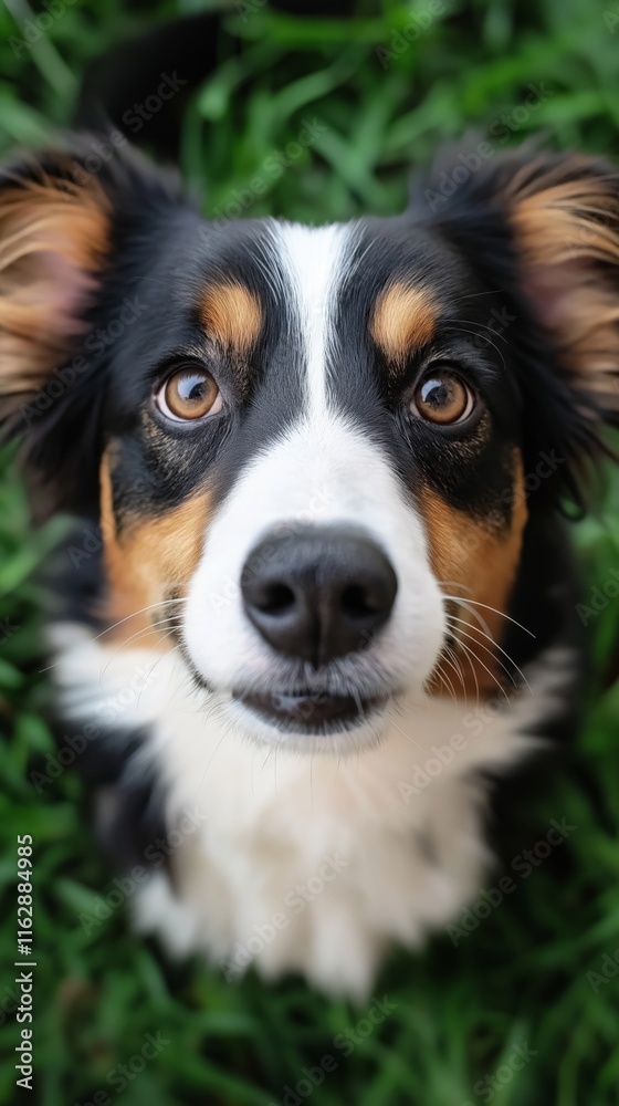 Curious dog exploring lush green grass - perfect for animal lovers and nature enthusiasts Curious dog exploring lush green grass - perfect for animal lovers and nature enthusiasts