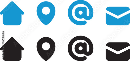 Contact us icon vector. business card contact information icon for computer and mobile. Web buttons. Website contact icons vector. phone, address, customer service, call, web design