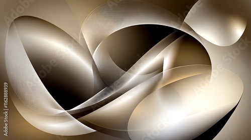 Abstract Brown and White Wave Forms Design
