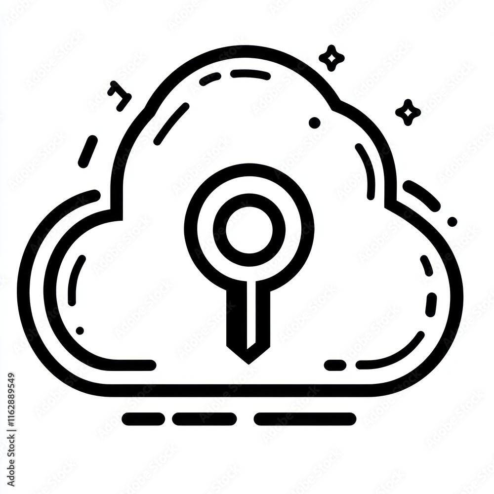 Fototapeta premium Cloud based key security system design