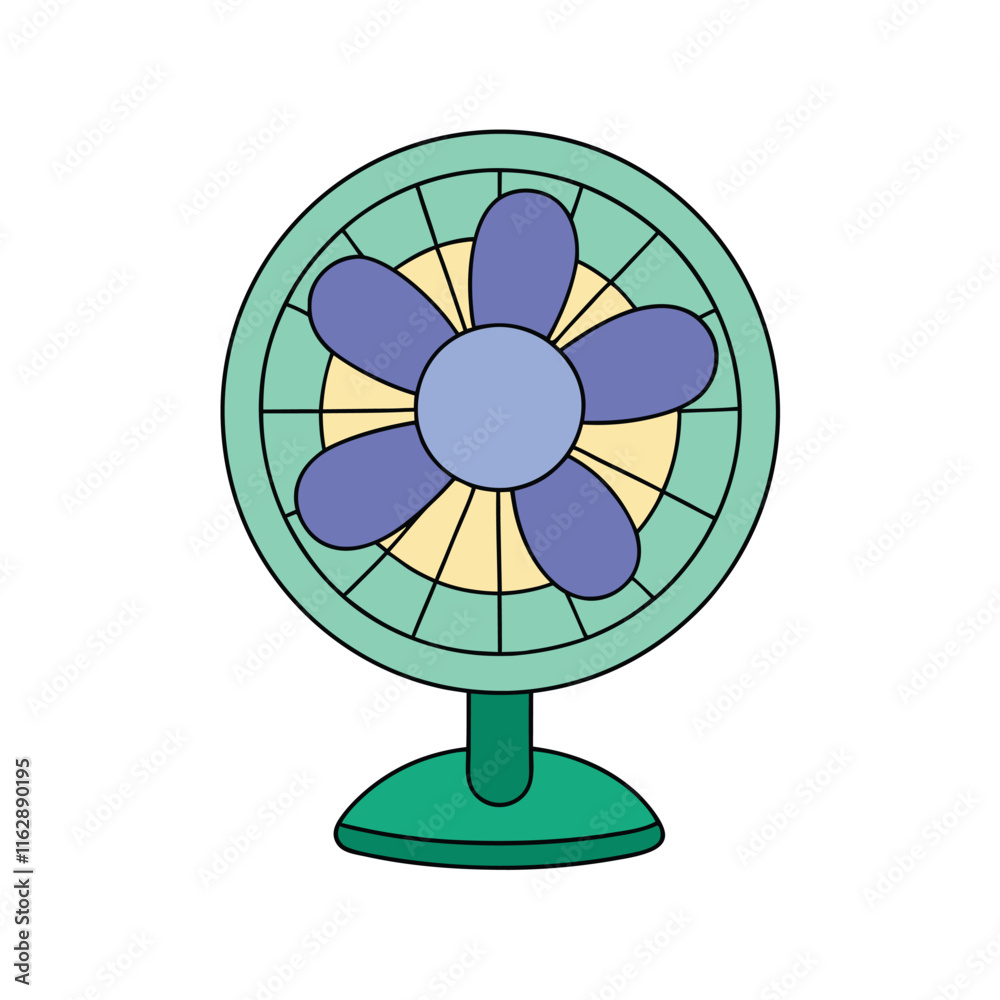 Electric Fan Vector Art Illustration Electric Fan Vector Art Illustration