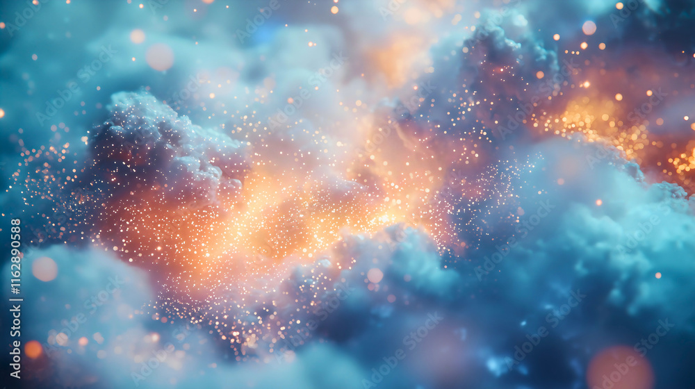 A beautiful and aromatic background featuring glowing celestial clouds, a lovely sparkly background. A beautiful and aromatic background featuring glowing celestial clouds, a lovely sparkly background.