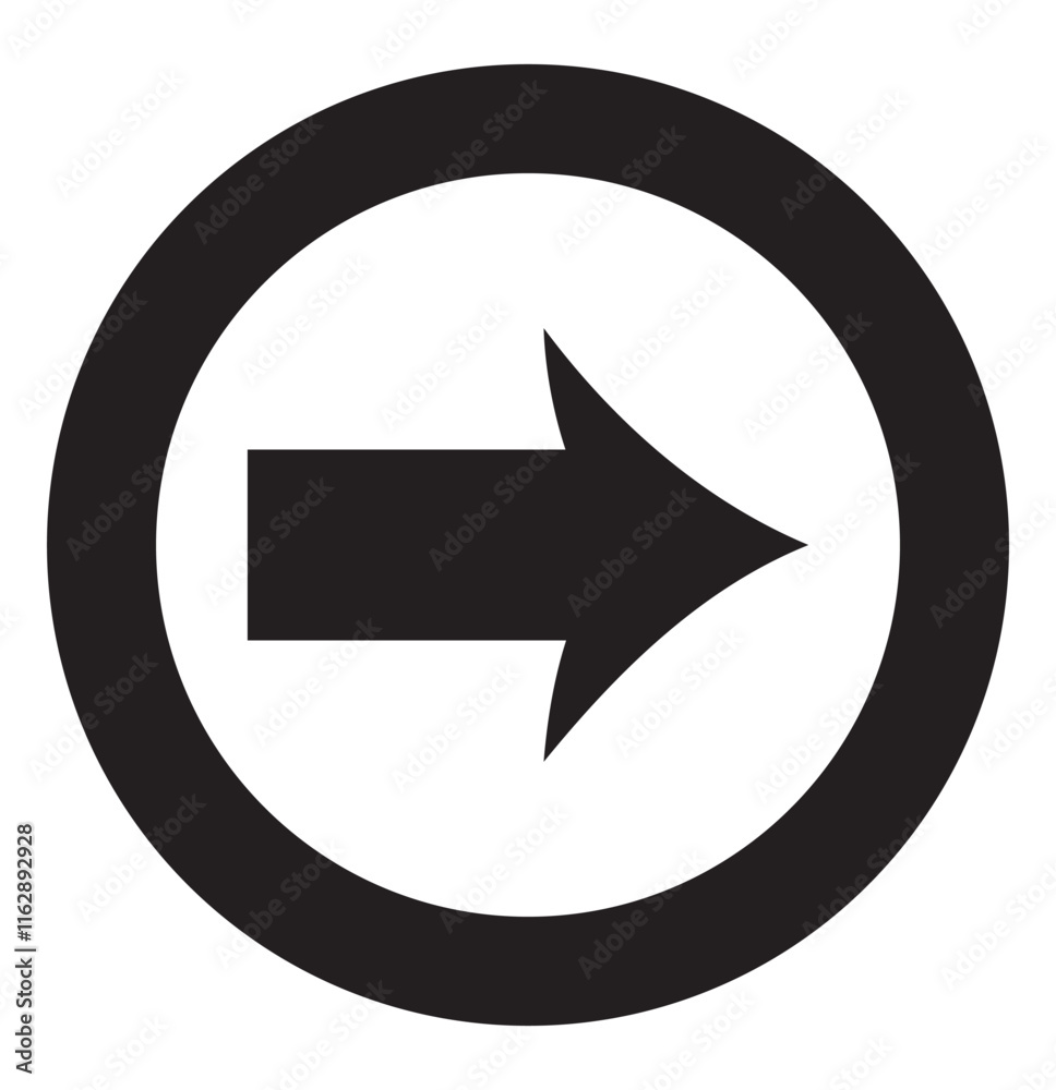 Right arrow icon vector illustration Right arrow icon vector illustration