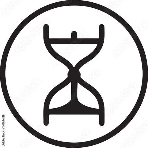 sand clocks icon silhouette style vector minimal art illustration on a white background.
