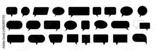Message bubbles icons. Design for chat. Vector message tablog. Vectone graphics on a transparent background 