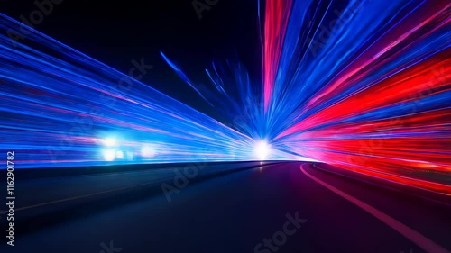 Night Drive Speed Light Trails