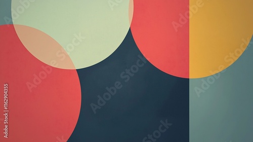 Abstract colorful circles overlap on dark background.
