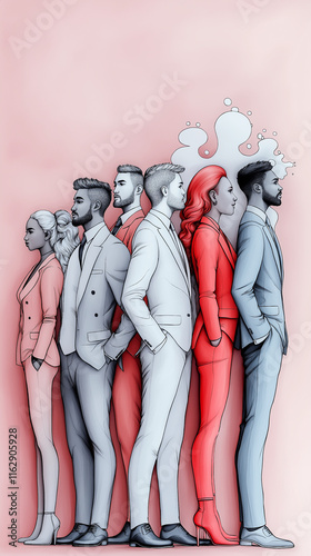 Diversity & Inclusion Abstract Art, 9:16 Ratio Wallpaper for Social Media and Smart Phones