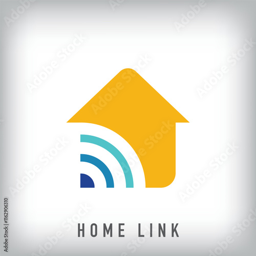 Unique home internet connection logo. access connection concept  template design.