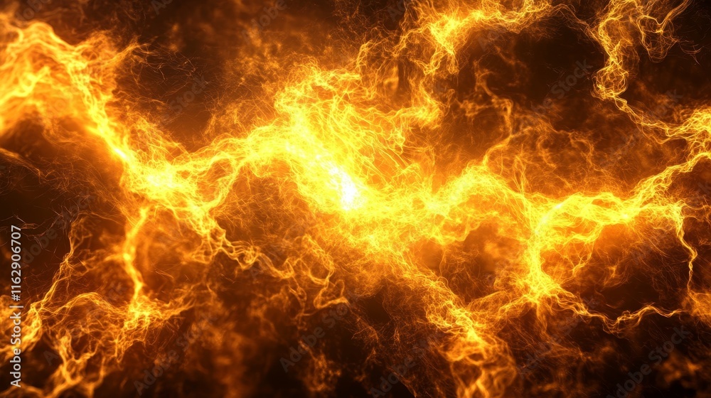 Fototapeta premium Abstract depiction of fiery energy with swirling patterns and vibrant color.