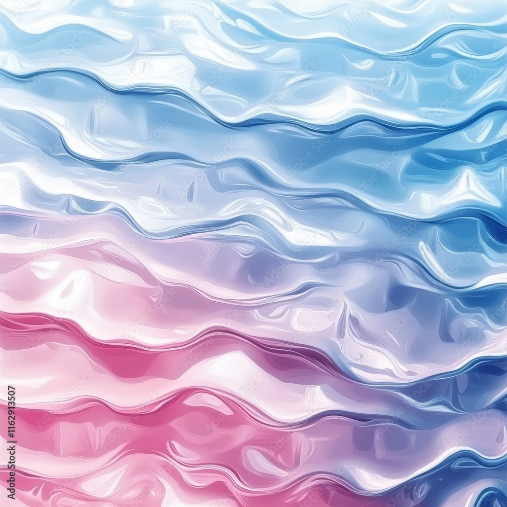 Fototapeta premium Pastel-colored wavy shapes representing oceanic movement