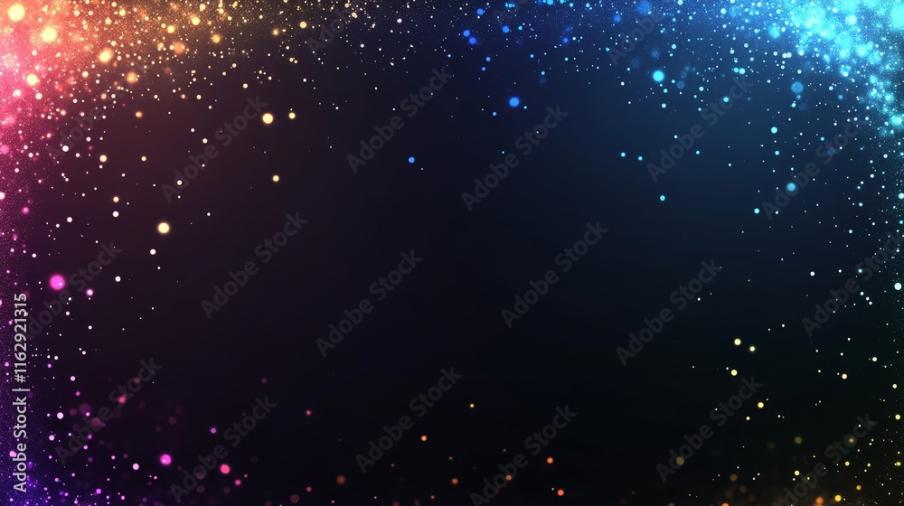 Fototapeta premium A vibrant, colorful background filled with sparkling light and bokeh effects.