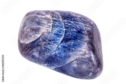 sapphire mineral stone on white background close up photo