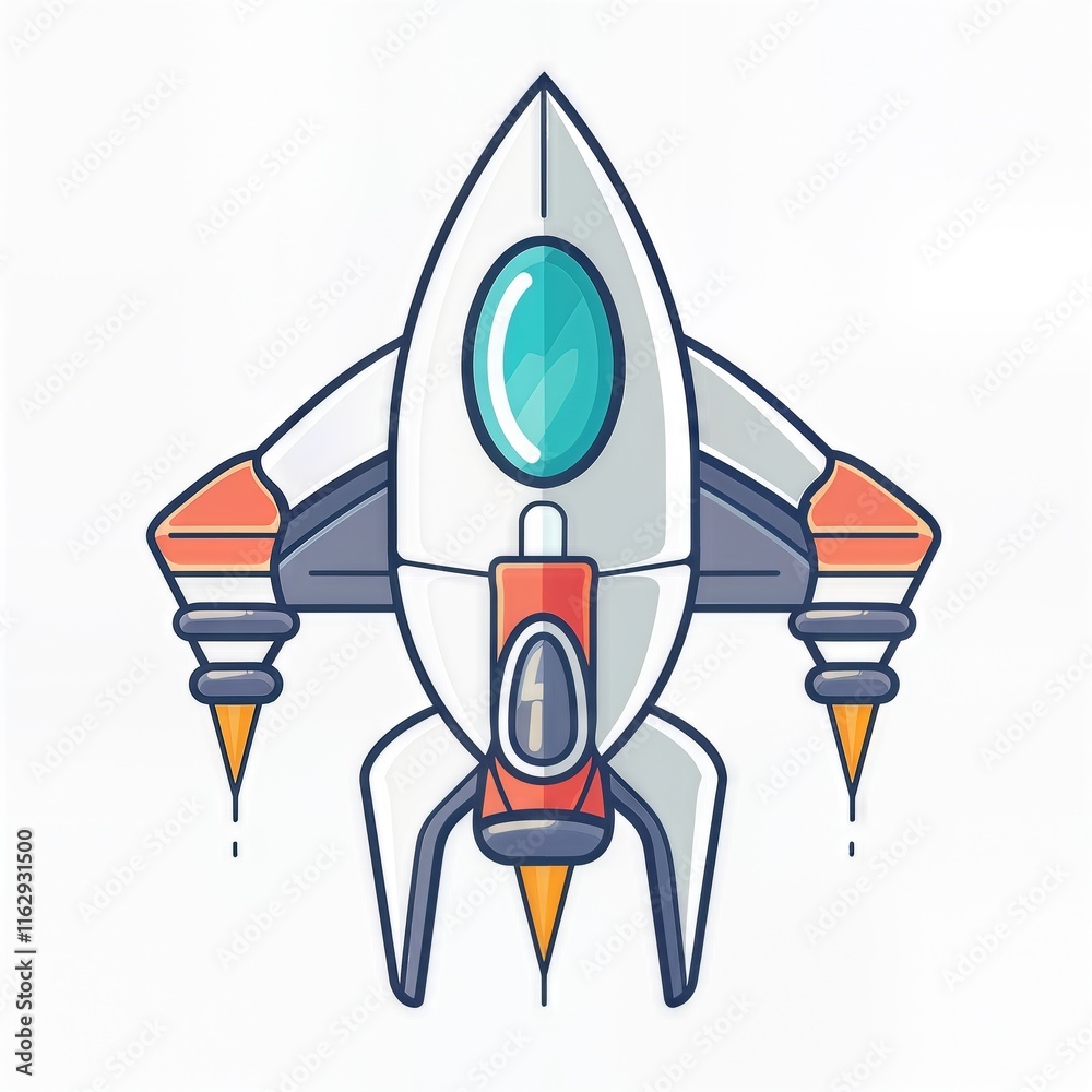 Cartoon Spaceship Illustration Cartoon Spaceship Illustration