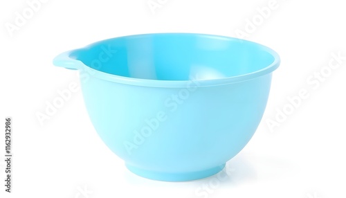 Pastel Blue Plastic Mixing Bowl: Simple Kitchenware Design