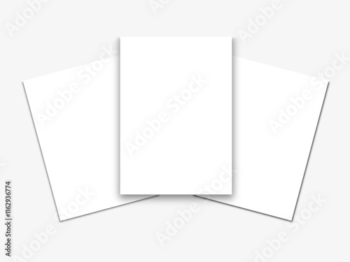 Flyer poster, brochure mockups in white background, 3D render illustration