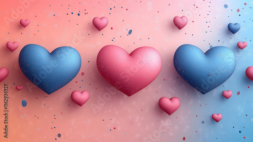 Heart background, love illustration