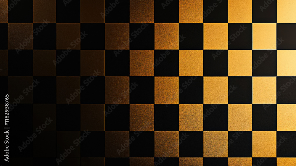 A striking black and gold checkerboard pattern that gradually fades into a smooth gradient background, creating a visually appealing and modern design. A striking black and gold checkerboard pattern that gradually fades into a smooth gradient background, creating a visually appealing and modern design.