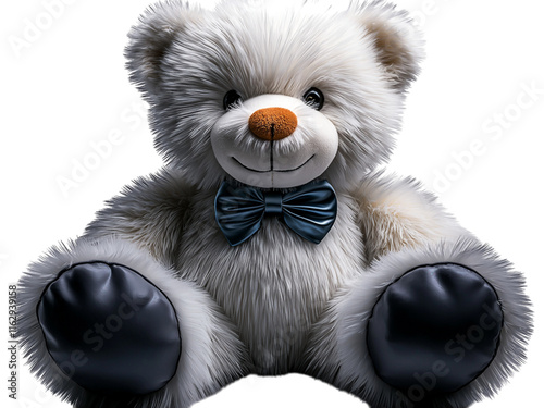  This delightful series features hyper-realistic depictions of teddy bears in various textures, colors, and designs. The collection captures the essence of soft, plush bears adorned with bows and nest photo