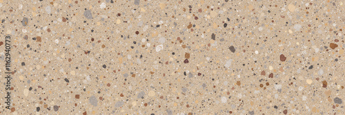 Speckled terrazzo texture with beige and earthy tones
