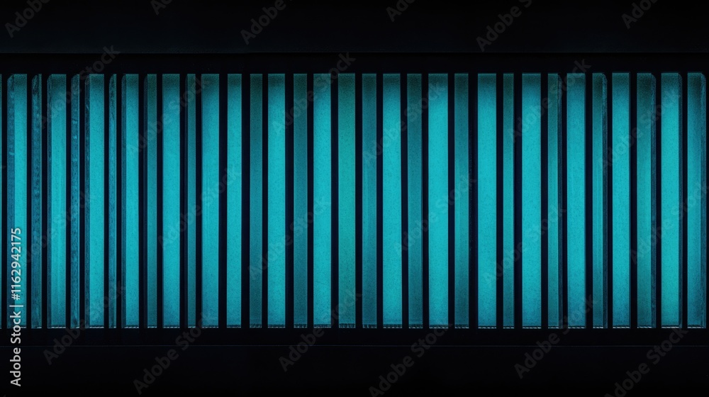 Abstract teal vertical lines pattern, digital background.